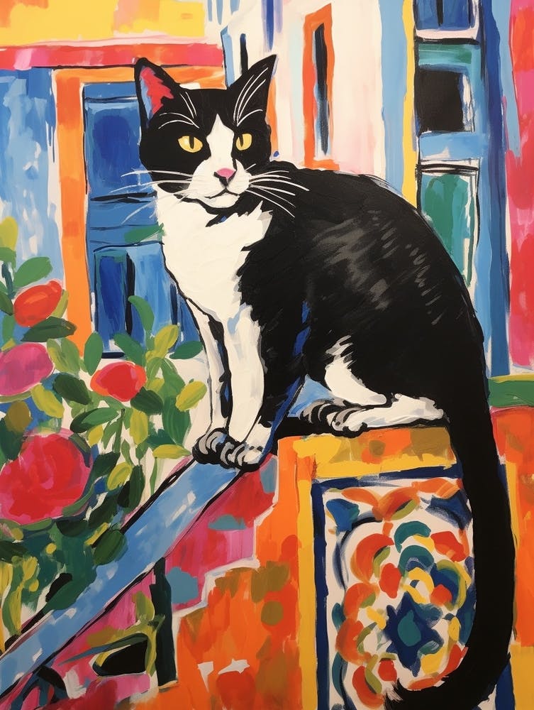 Painting Of A Cat In Sousse Tunisia 2
