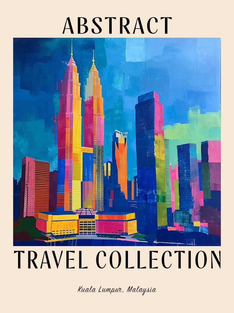 Abstract Travel Collection Poster Kuala Lumpur Malaysia 1