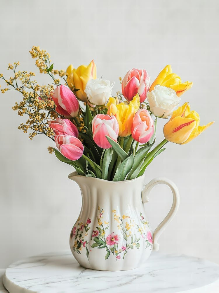 Tulips In A Pitcher
