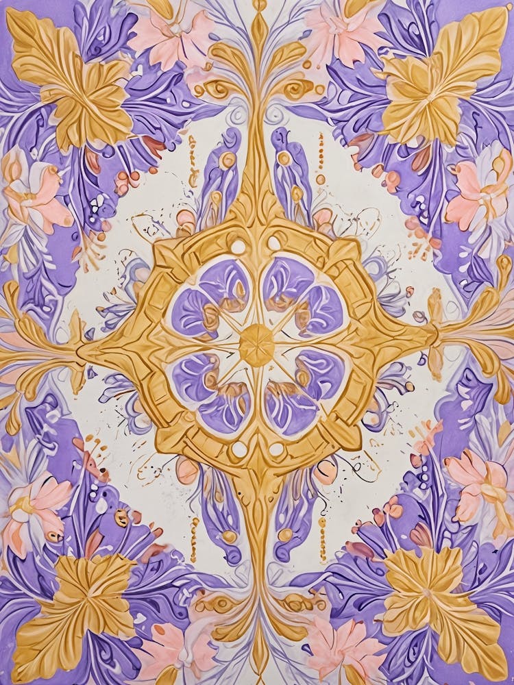 Purple And Gold Kaleidoscope no2
