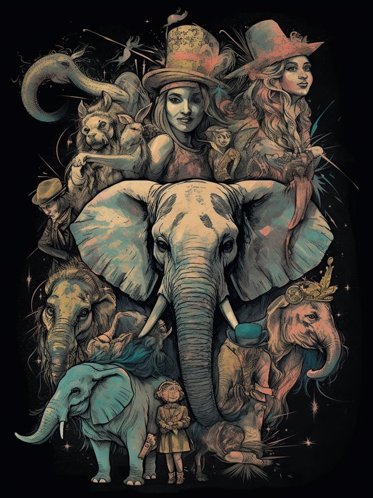 Elephants And Lions