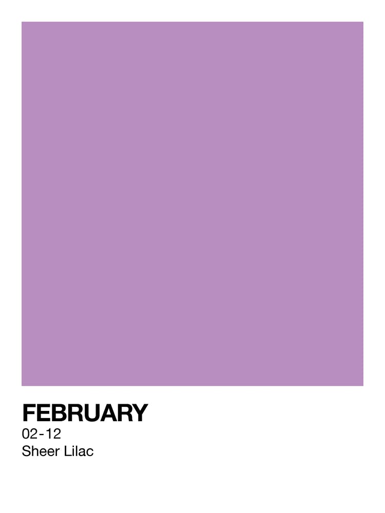 February Birth Month Colour Lilac