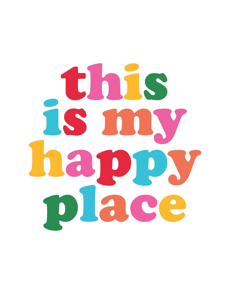 This Is My Happy Place Rainbow Quote