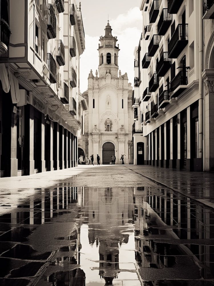 Malaga, Spain, Black And White Analogue Photography 1