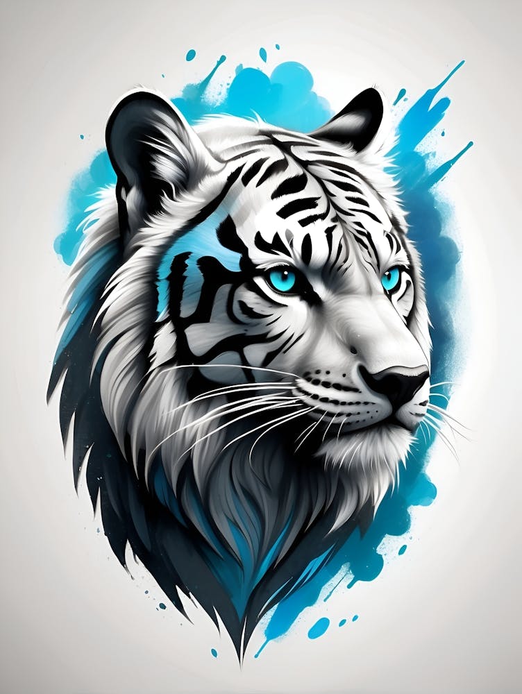 Weißer Tigerkopf
