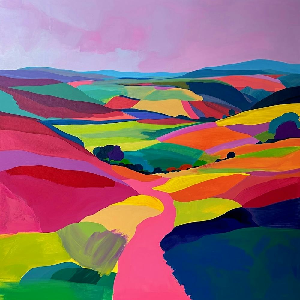 Colourful Abstract Dartmoor National Park England 1