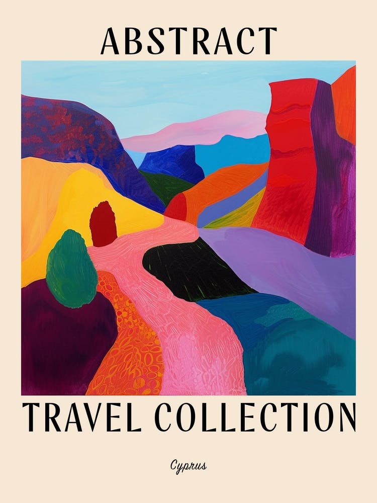 Abstract Travel Collection Poster Cyprus 4