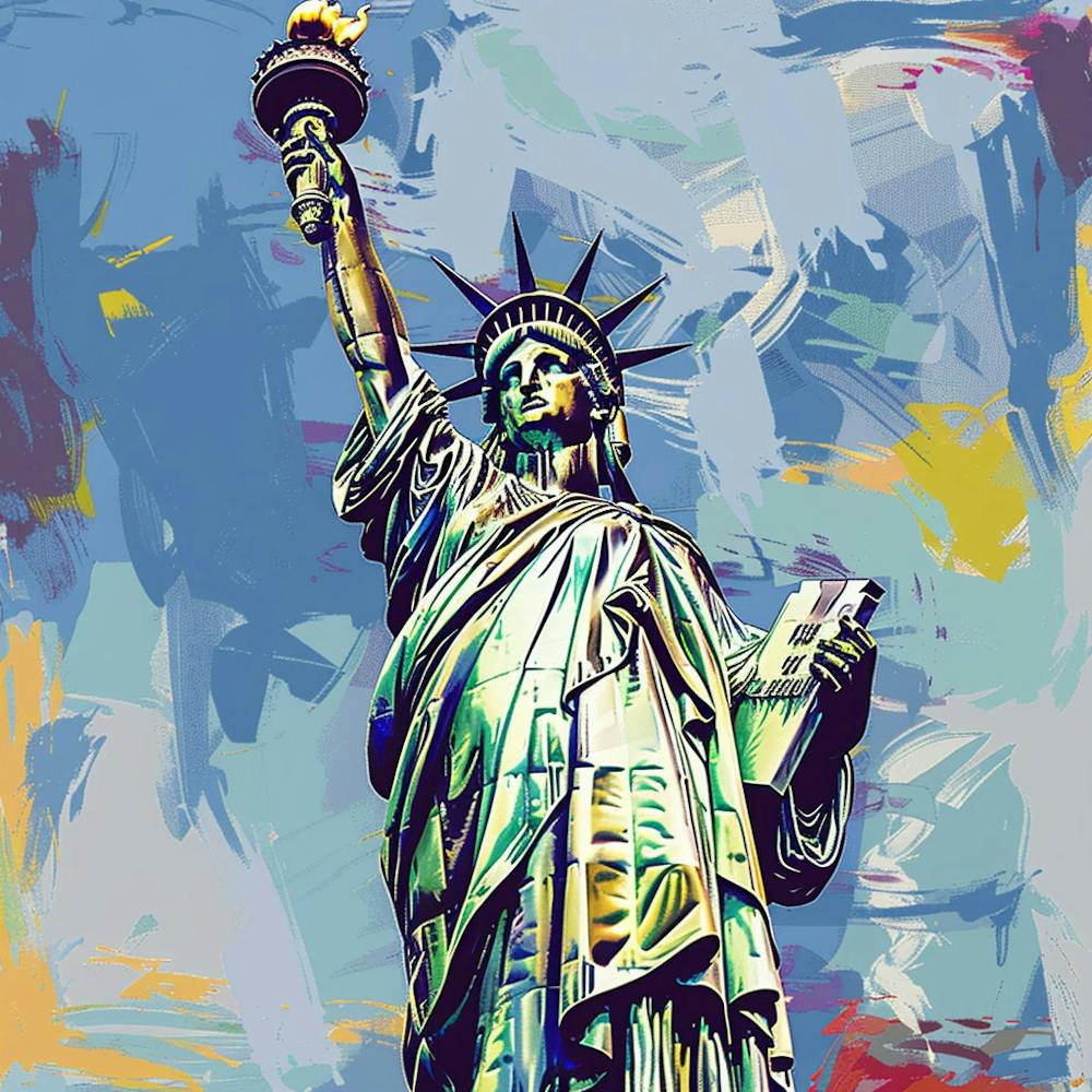 A Statue Of Liberty In New York Expressive Strok 1719923474 3