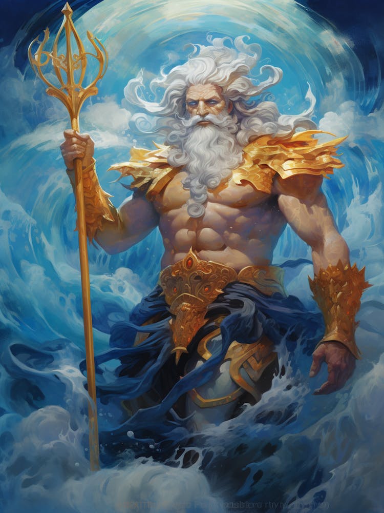  Painting Of The Greek God Poseidon 1