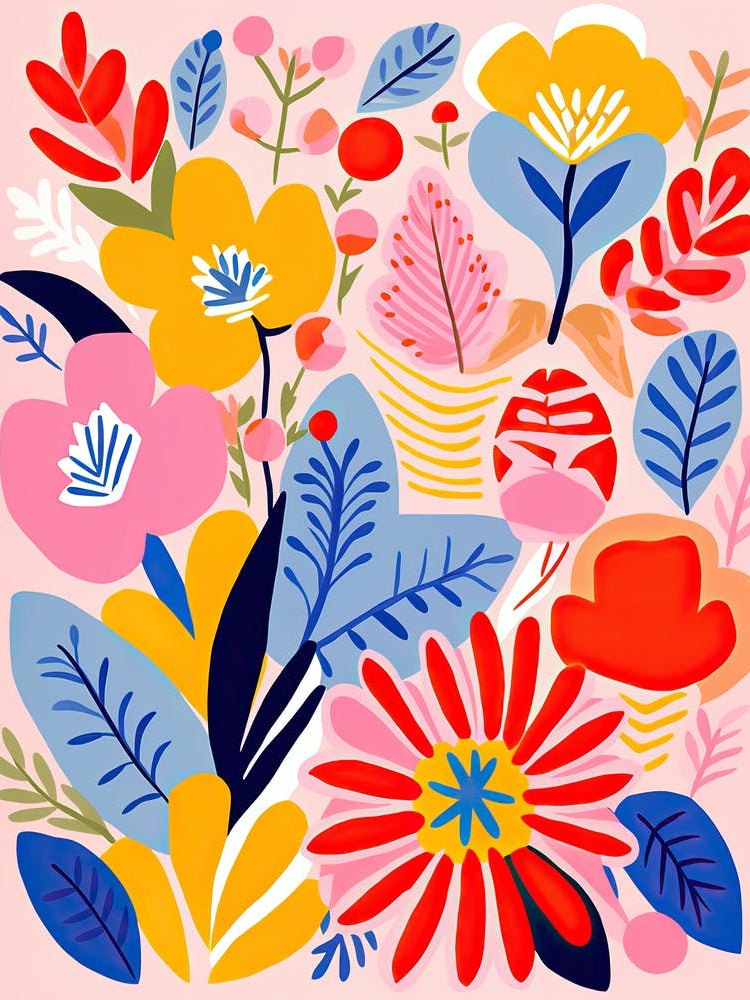 Floral Fantasy; Matisse Style
