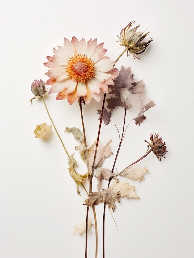 Pressed Flower Botanical Art Everlasting Flower 3