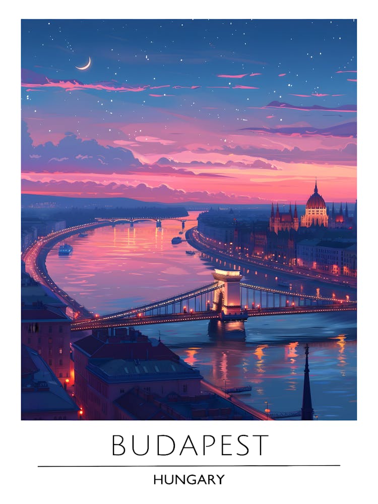 Budapest At Sunset