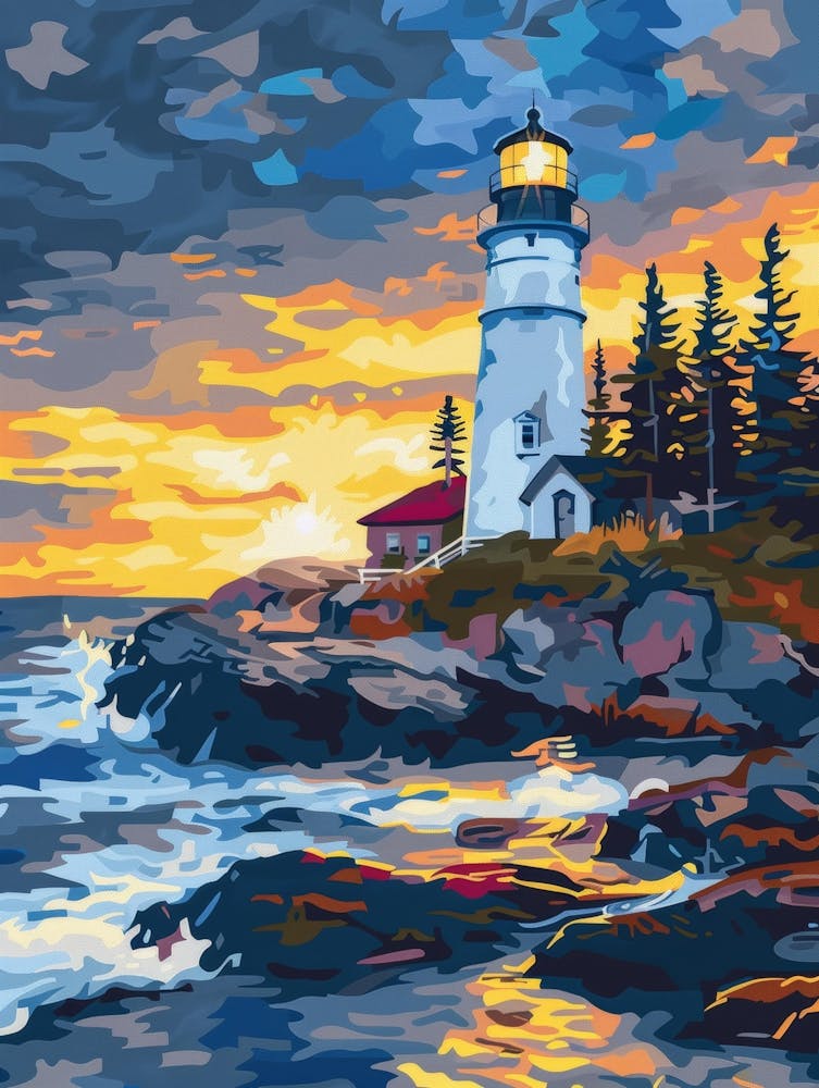Lighthouse At Sunset 17