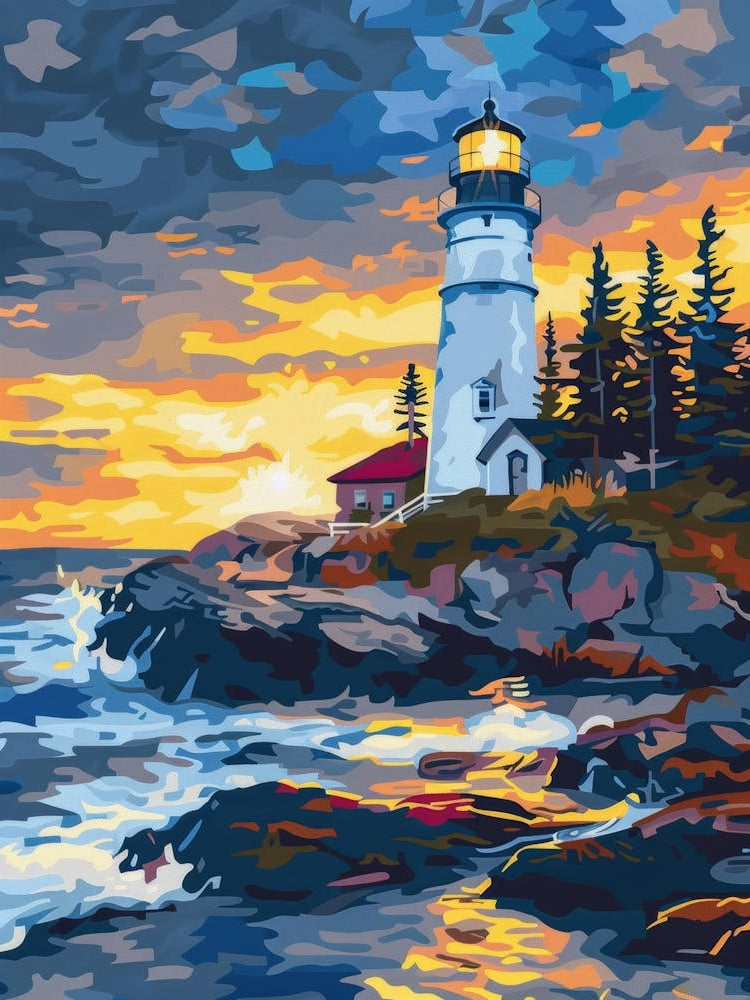 Lighthouse At Sunset 17