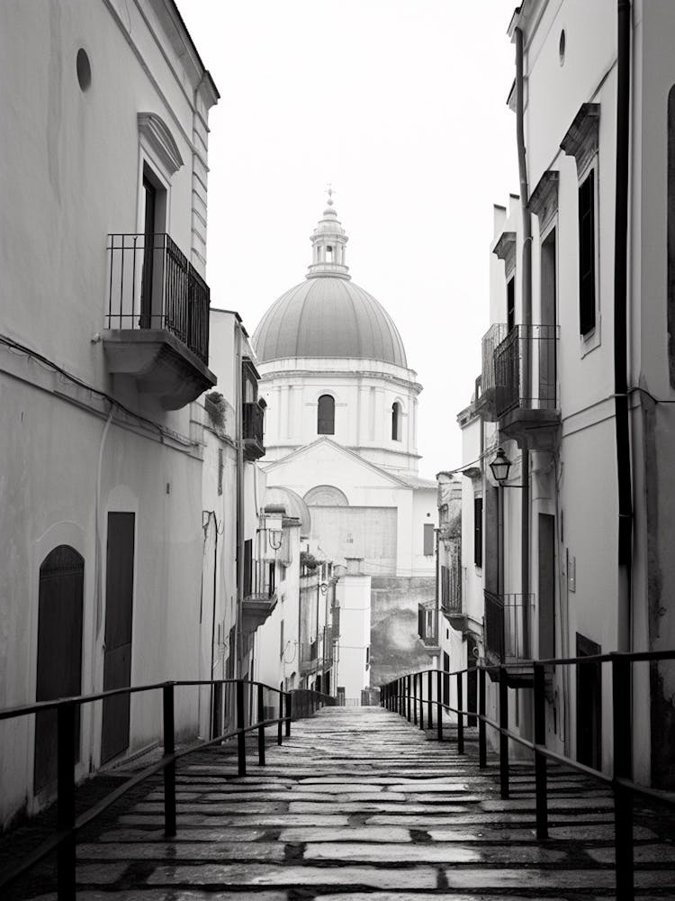 Amalfi, Italy, Black And White Photography 1