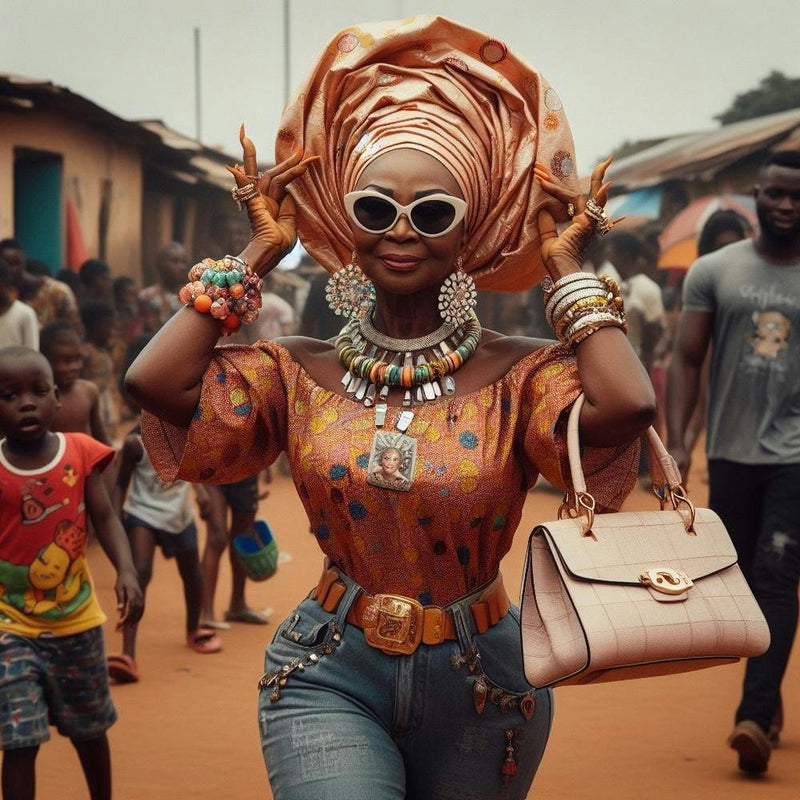 A middle aged African stylish baddie