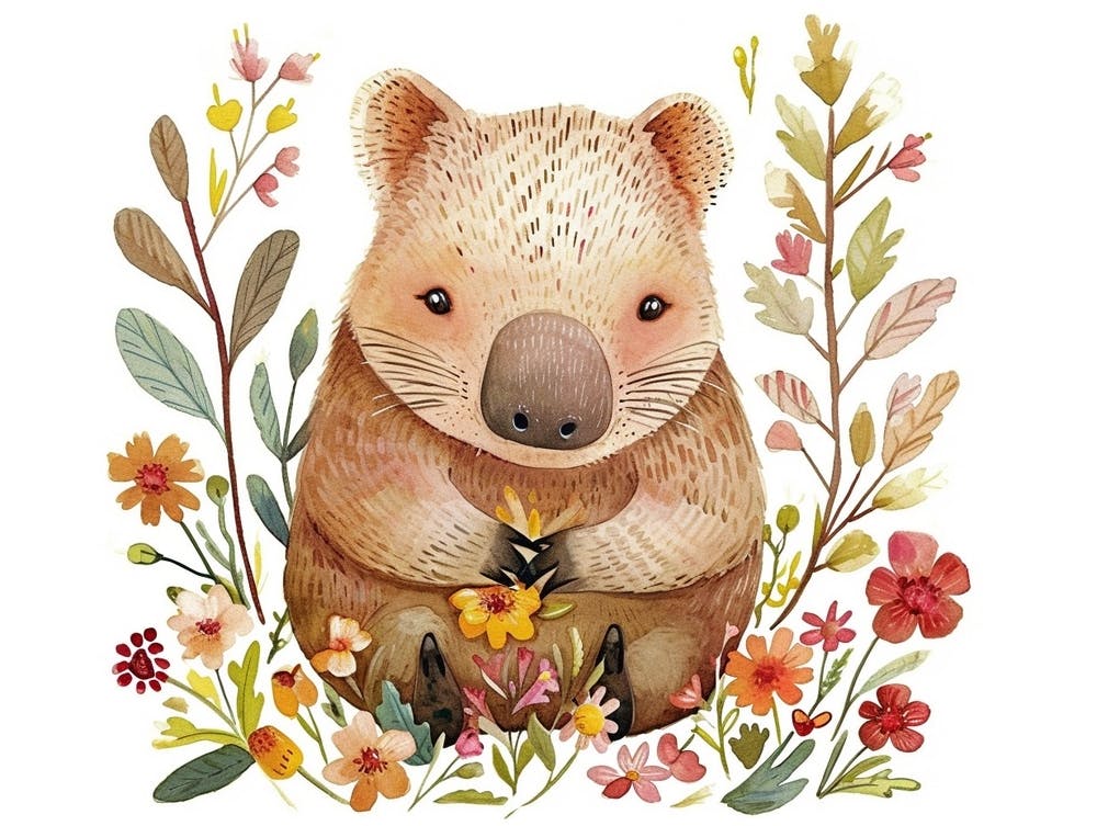 Little Floral Wombat 3