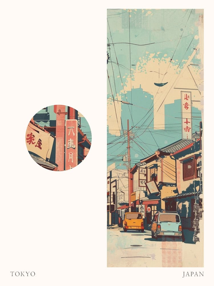 Tokyo Japan 1 Cut Out Travel Poster