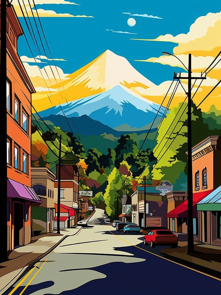 Bellingham Washington Retro Pop Art 16