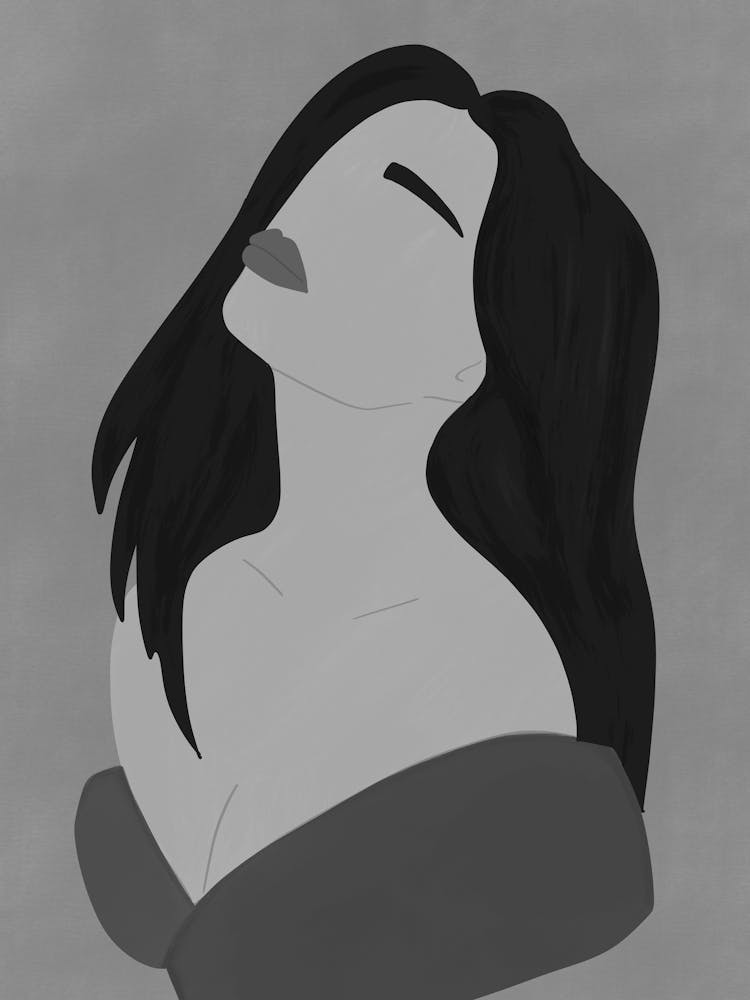 Black And White Portrait Of A Woman 14