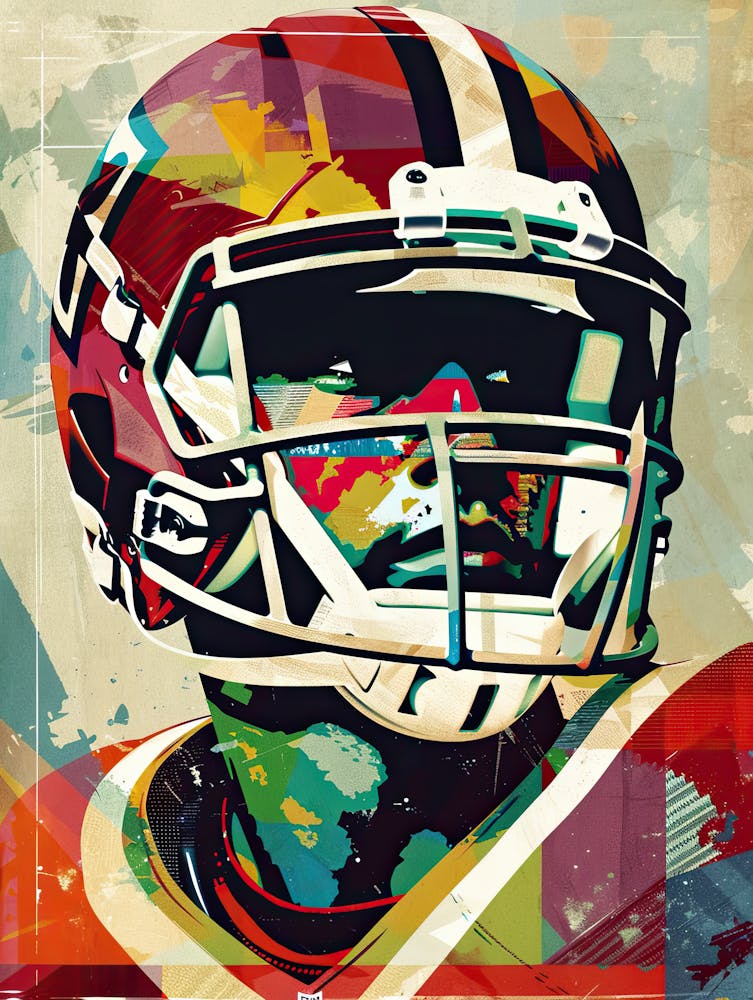 American Football Player Vintage Poster 44