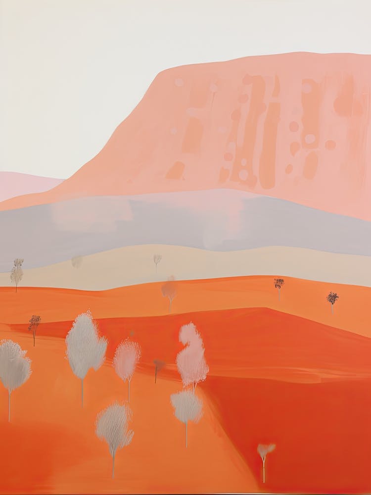 Great Sandy Desert   Australia, Contemporary Abstract Illustration 2