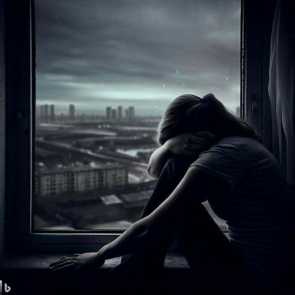 Girl Sitting By A Window