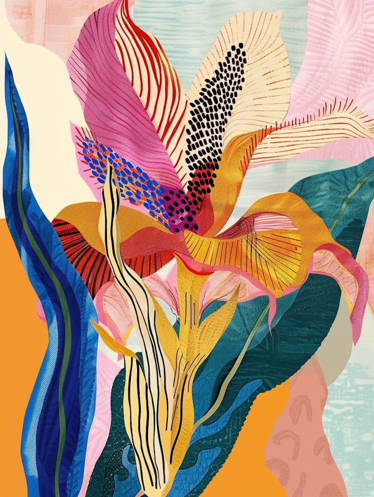 Colourful Flower Illustration Celosia 2