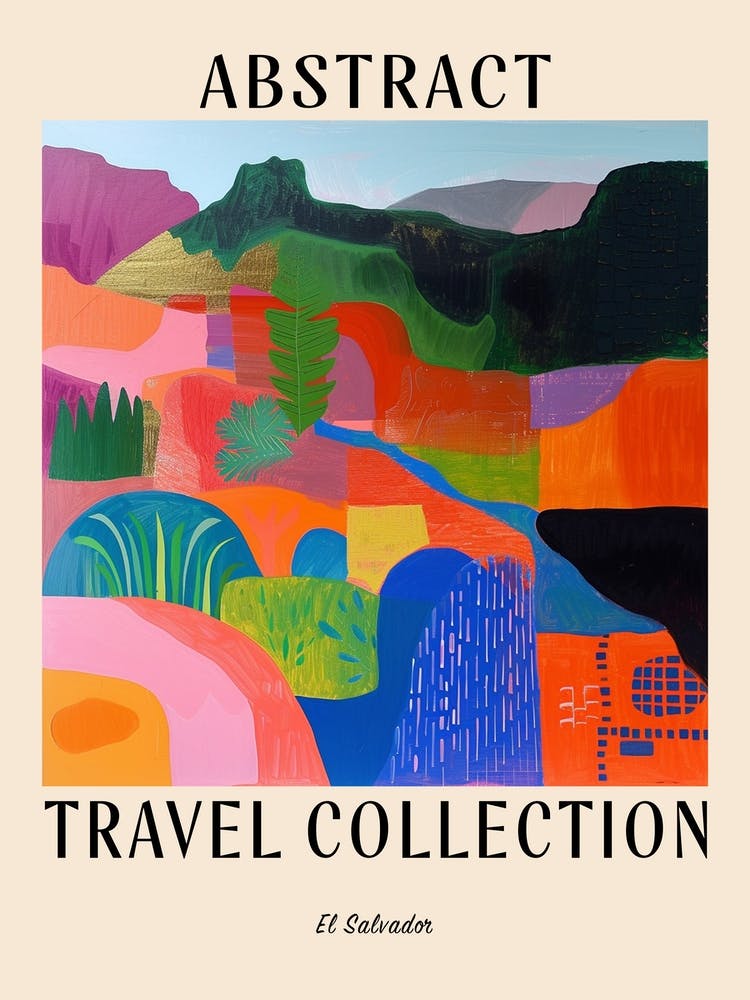 Abstract Travel Collection Poster El Salvador 1