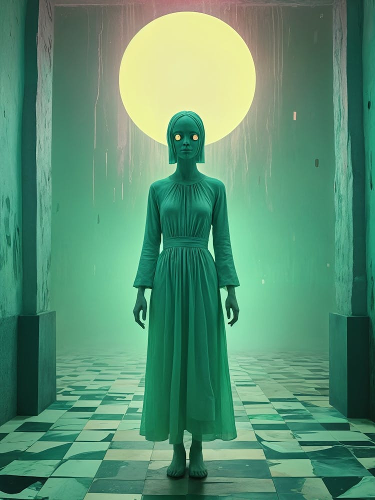 Neon Albtraum Frau