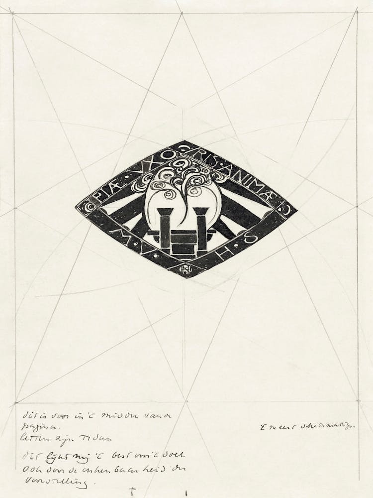 Design For A Vignette A Loving Wife As The Soul (1878–1938), Richard Roland Holst