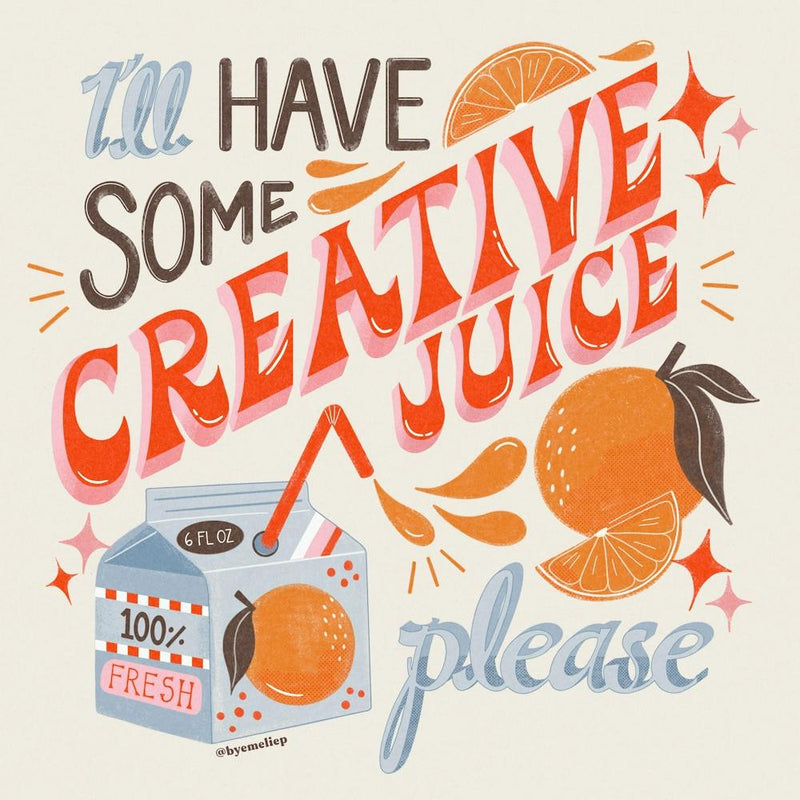 Jus Créatif Lettrage Rétro
