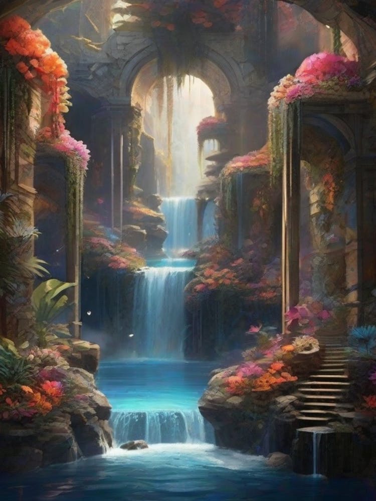 Waterfall In The Forest 1