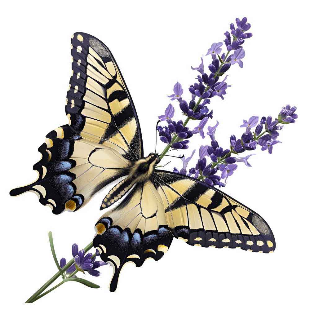 Butterfly On Lavender 1