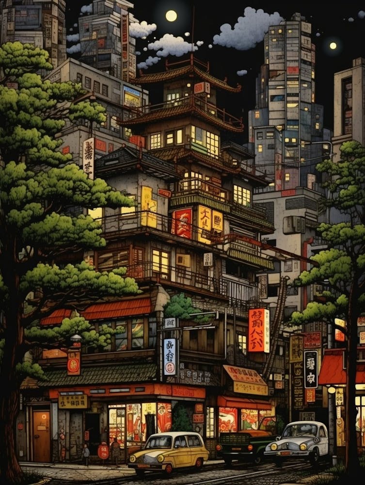 Japanese Cityscape Traditional 3