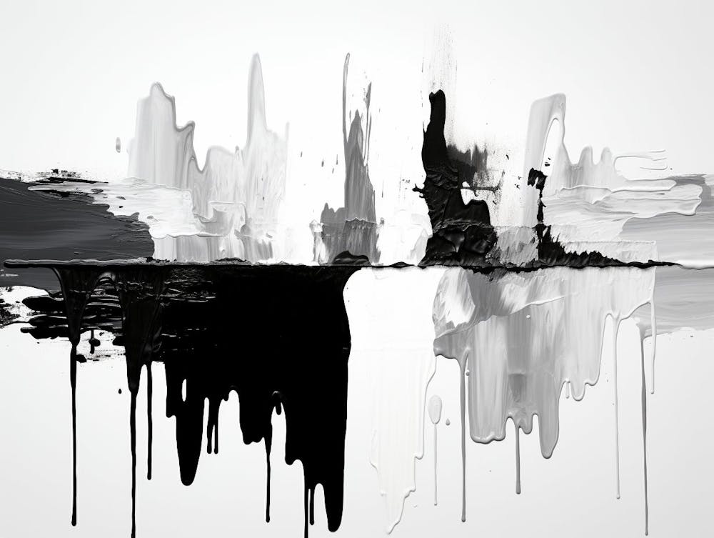 Spectrum Of Emotions Abstract Black And White 6
