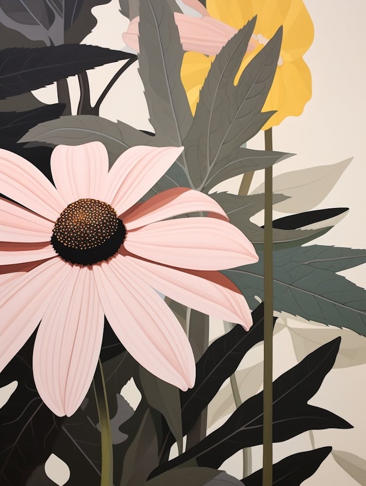 Blumenillustration Schwarzäugige Susanne 1