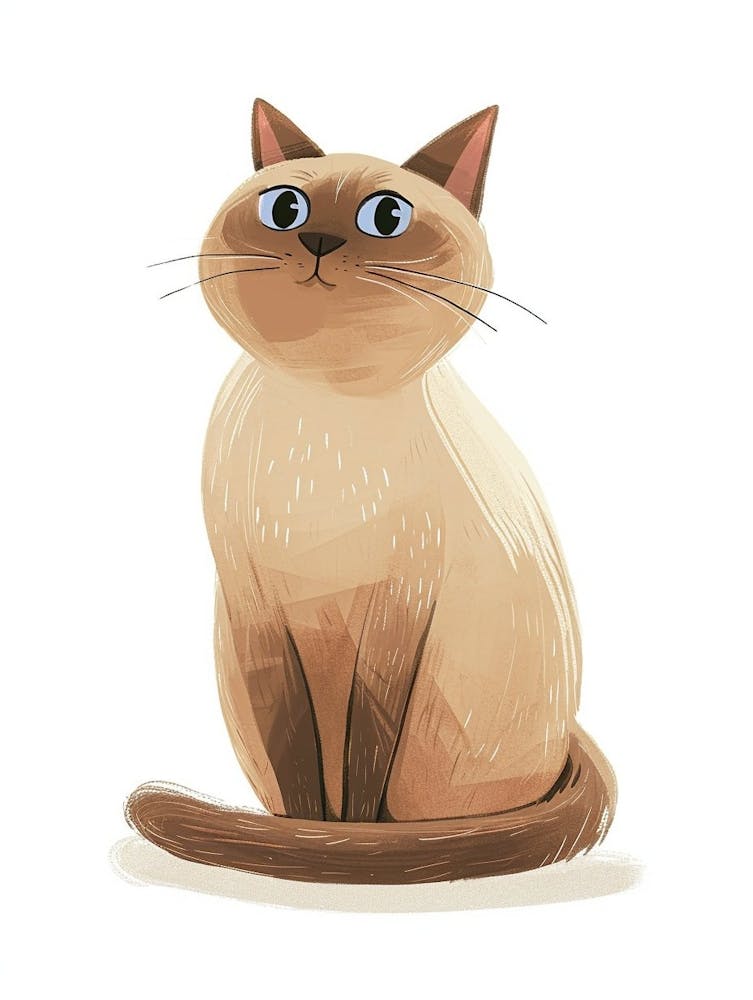 European Shorthair Cat Clipart Illustration 1