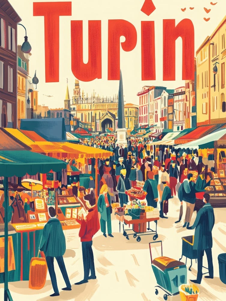 Aihrgdesign A 1970s Inspired Travel Poster For Turin Depictin E8adc771 2e2b 407a A8f9 1a60ddaf7796 0