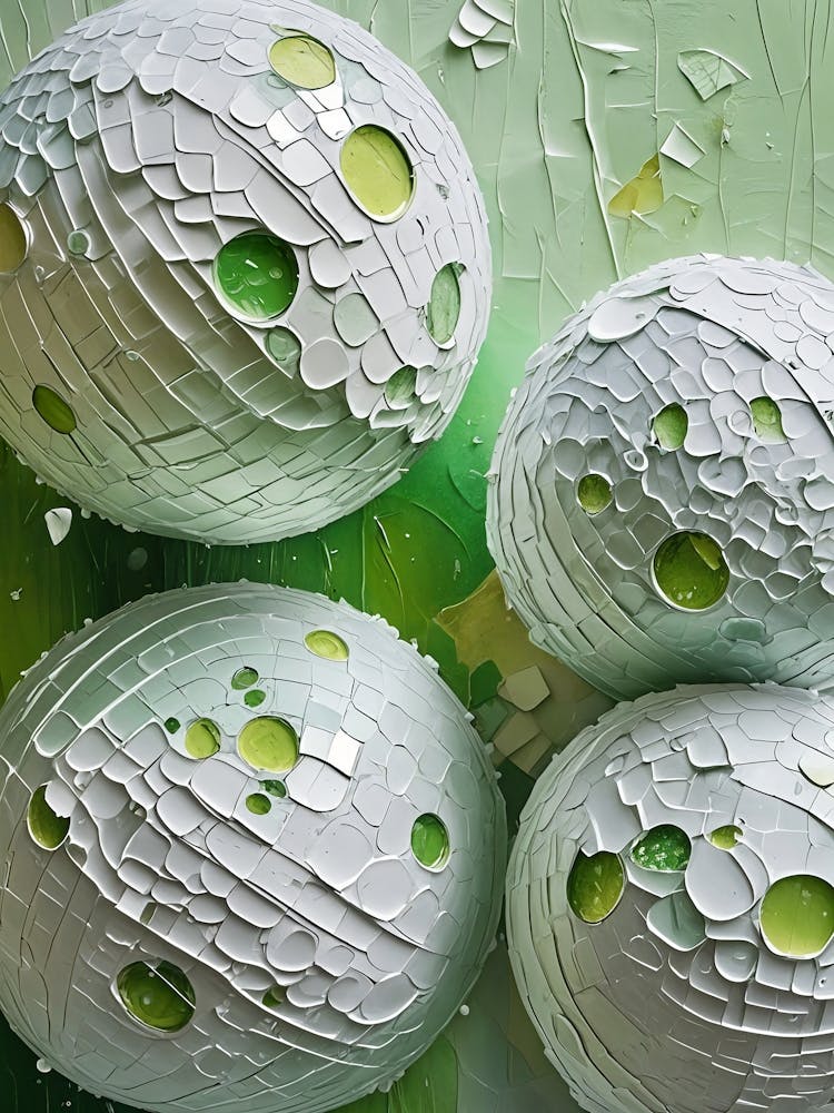 Green And White Spheres no2