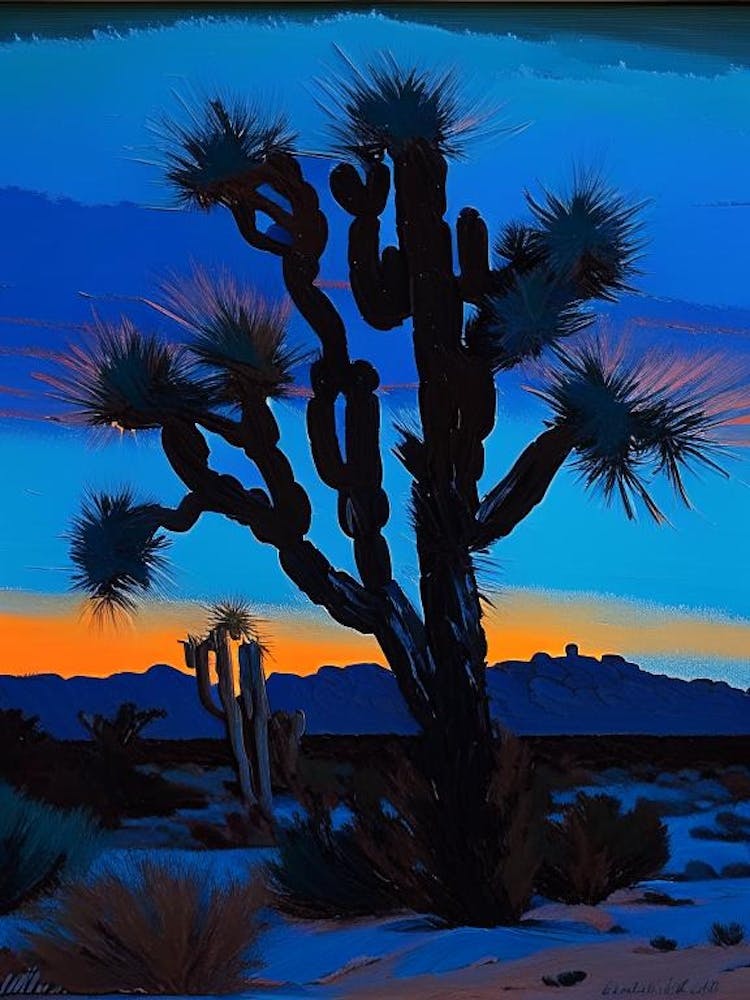 Joshua Tree At Dusk In Desert Nat Viga Style  (3)