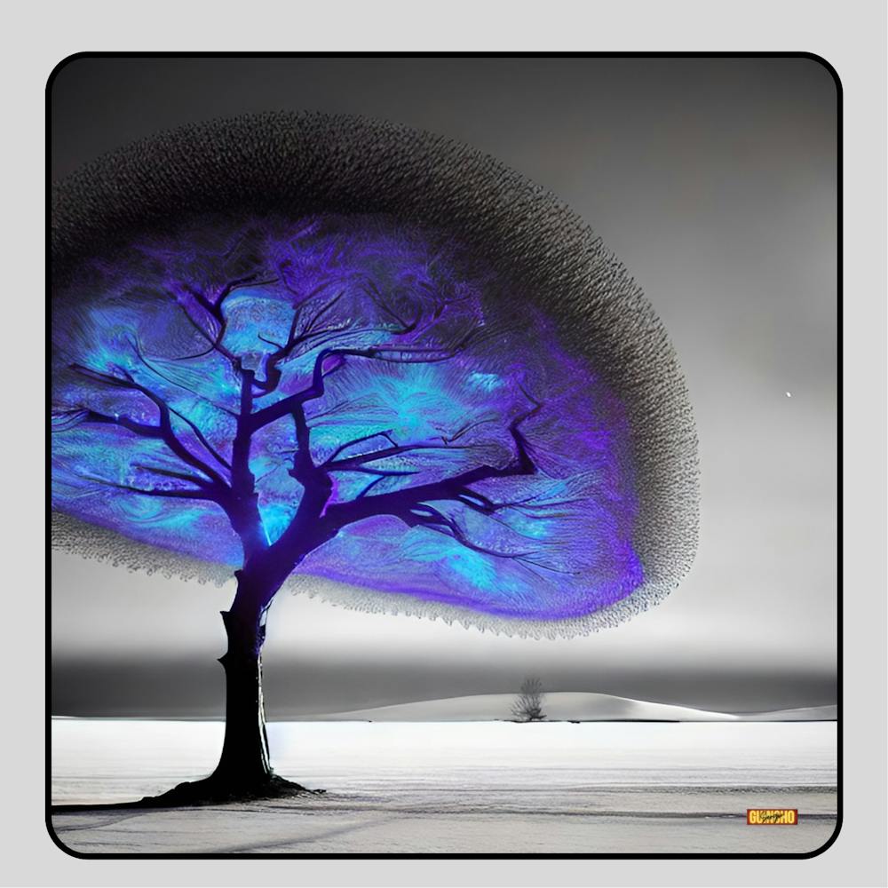Tree on grey