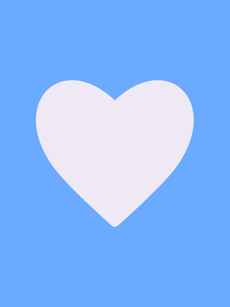 Heart On A Blue Background