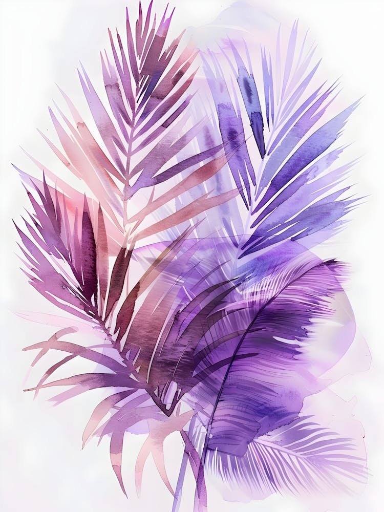 Watercolor Palm Leaves