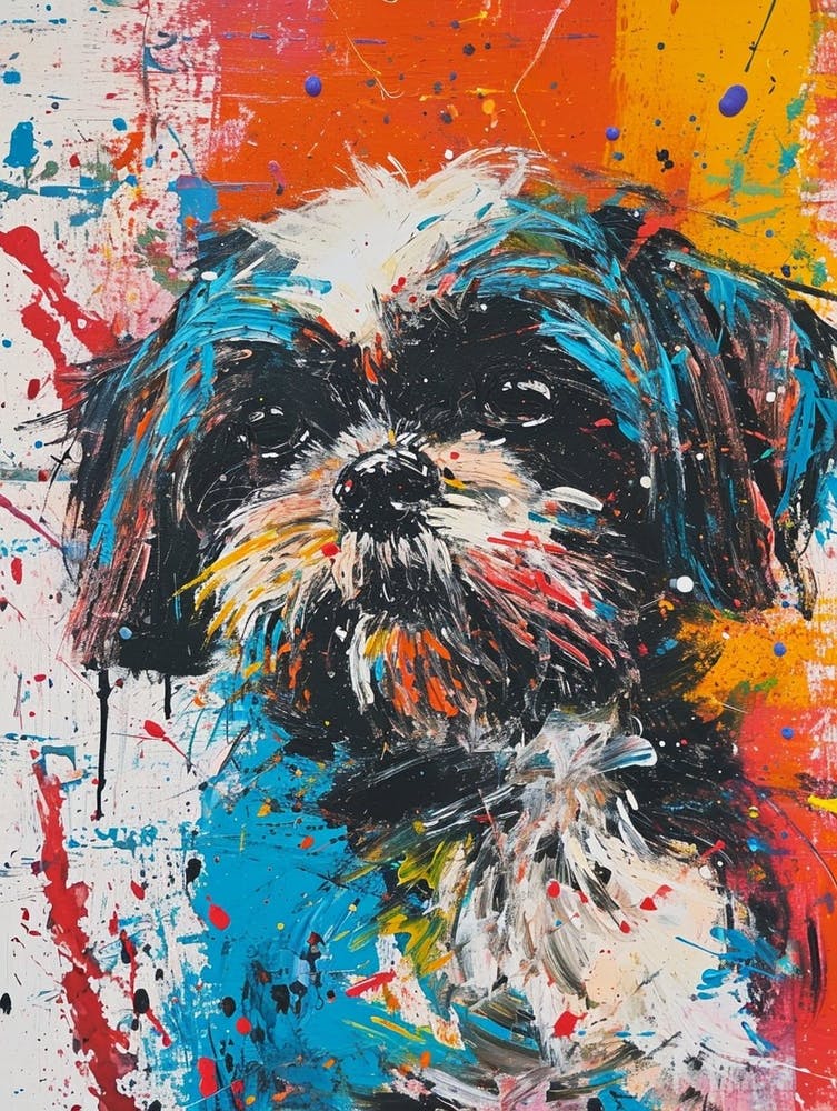 Shih Tzu Acrylgemälde 8