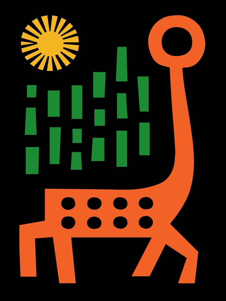 Mid Century Modern Giraffe