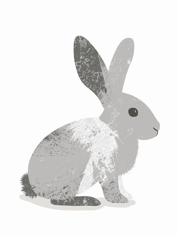 English Silver Rabbit Nursery Illustration 2
