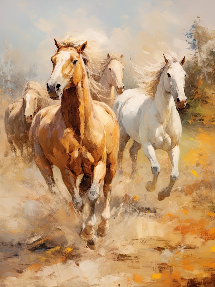 Horses Painting In Mendoza, Argentina 3