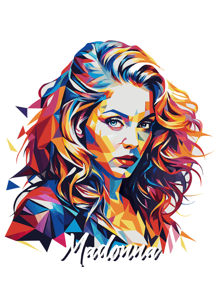Madonna 02 Portrait Music Icon Style WPAP Pop Art