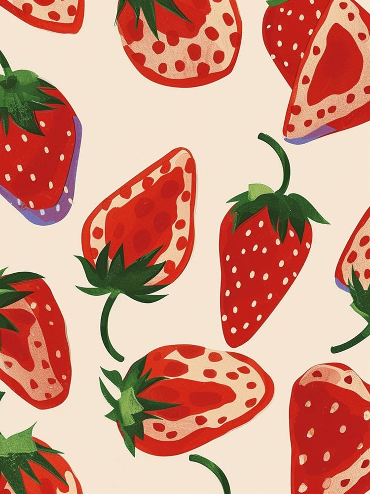Strawberry Pattern Illustration 4